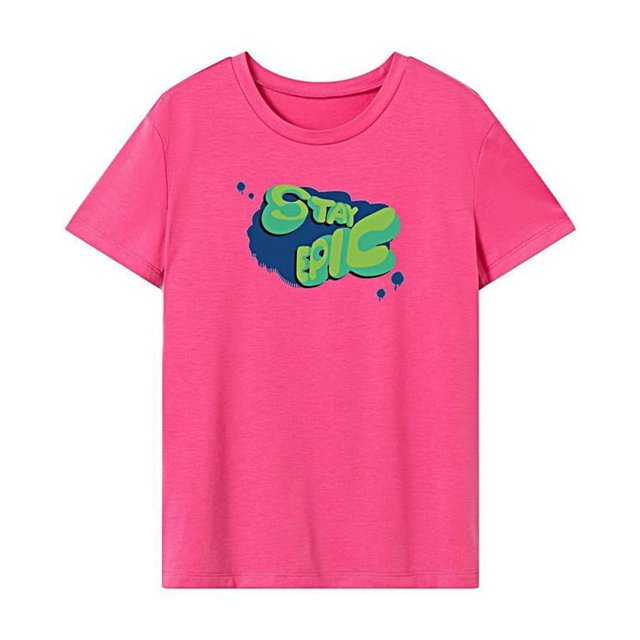 Camiseta para mujer Verano Tops Suave Moda Cuello Redondo Camiseta para Vacaciones Damas Regalo M