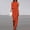 Orange, variant on Aboser Jumpsuit for Women Dressy Wide Leg Rompers One Shoulder Long Jumpsuits Casual High Waisted Romper Jumpers with Pockets