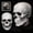 White, variant on Realistic Creepy Skull Mask Full Head Latex Skeleton Mask for Adults Teens Halloween Cosplay Horror
