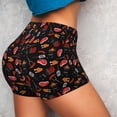 thumbnail image 4 of Goofa BBQ Printed Workout Shorts Women Seamless Scrunch Butt Lifting High Waisted Gym Booty Shorts Elastic Workout Shorts-X-Large, 4 of 8