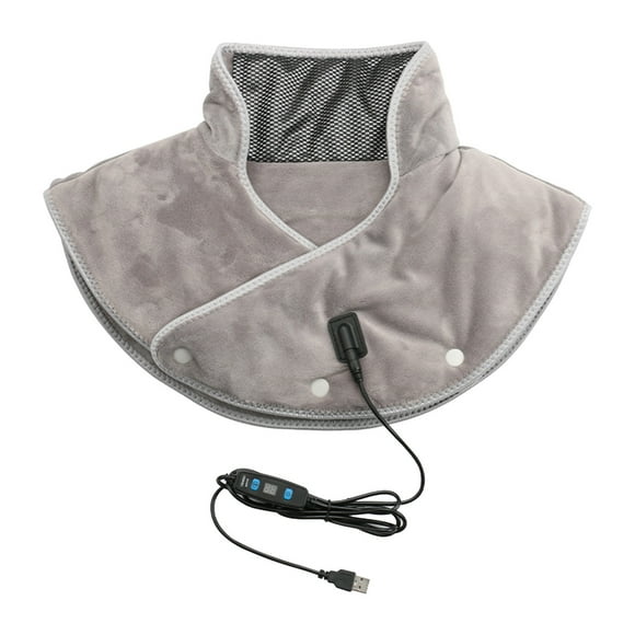 Vwrxbz Heating Shoulder and Neck Wrap, Electric Heating Shawl with Vibration Massage, USB Powered Cervical Heat Pad