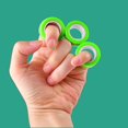 thumbnail image 2 of 3Pcs Magnetic Rings Toys, Magnetic Bracelet Ring Unzip Toy Magical Ring Props Tools, Stress Relief Fidget Toys, Finger Game Finger Toy for Kids or Adults（Green）, 2 of 6