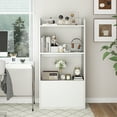 thumbnail image 4 of Gymax 2PCS Bookcase w/ Drawer 3-Tier Open Shelf Anti-Toppling Kits for Living Room White, 4 of 10