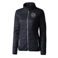 thumbnail image 2 of Women's-Cutter & Buck  Navy Philadelphia Union Rainier PrimaLoft Eco Insulated Full-Zip Printed Puffer Jacket, 2 of 3