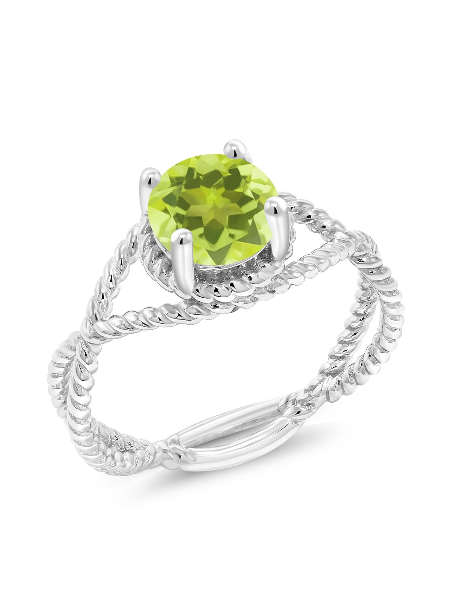 1.20 Ct Round Yellow Lemon Quartz 925 Sterling Silver Ring 1.20 Ct Round Yellow Lemon Quartz 925 Sterling Silver Ring