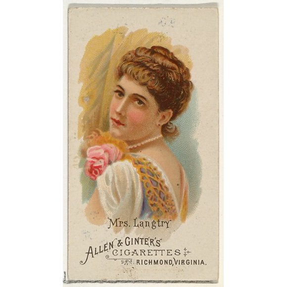 Mrs. Langtry, from Worlds Beauties, Series 1 (n26) for allen & ginter cigarettes poster print (18 x 24)
