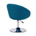 thumbnail image 5 of Hopper Blue and Polished Chrome Wool Blend Adjustable Height Chair, 5 of 8