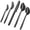 Black, variant on Silverware Set, 20 Piece Flatware Cutlery Set for 4, 18/10 Stainless Steel Silverware Mirror Polished Dishwasher Safe for Home, Restaurant, Wedding, Party(Silver, 20 pieces for 4)