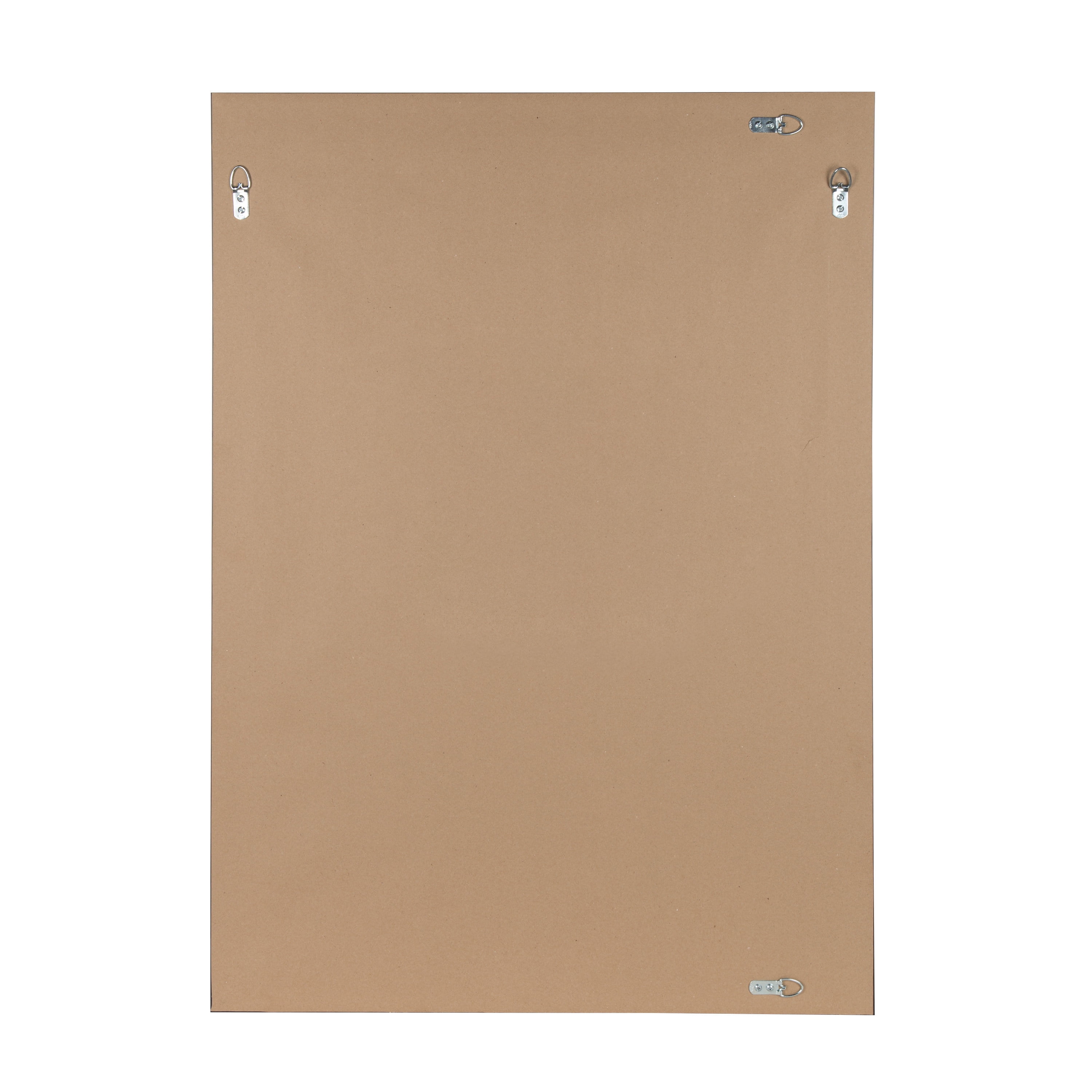 Kate and Laurel Rhodes Large Framed Decorative Rectangle Wall Mirror, 25x37 Natural Teak Finish