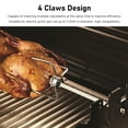 thumbnail image 4 of 4,Claw Rotisserie Fork, Stainless Steel Meat Holder For 0.4" Spit Rod, BBQ Grill Accessory, 4 of 6