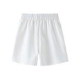 thumbnail image 5 of VBTAPA Boys Girls Cotton Athletic Shorts, Toddler Athletic Basketball Short Pants, Solid Summer Soccer Shorts, Kids School Sports Jogger Shorts White 4-5 Years, 5 of 7