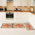 thumbnail image 6 of Boho Kitchen Rug Rectangle Red Blue Kitchen Rugs Non Slip Washable Set of 2 Washable Kitchen Mats Farmhouse Style Throw Rugs for Kitchen Long Rug, 6 of 6