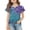 #A11-Blue, variant on Girls Tee Shirts 7-16 Crewneck Double Layer Ruffle Short Sleeve Glitter Sequin Graphic Tee Tops Girls Summer Trendy Cotton Toddler Girls T-Shirts Cute Girls Blouse