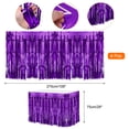 thumbnail image 2 of Uxcell Metallic Foil Fringe Tinsel Table Skirts for Party Purple, 2 of 7