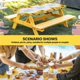 thumbnail image 6 of Sunflowers Table Cloths for 3 Foot Rectangle Tables, Yellow Flowers Summer Botanical Pastoral Wooden Patio Waterproof Elastic Fitted Tablecloths, Washable Rectangular Table Cover for Camping, 6 of 8
