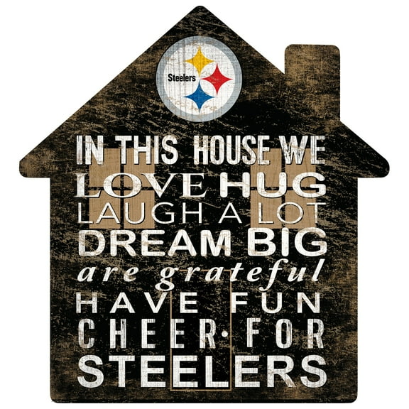 Fan Creations Pittsburgh Steelers Team House 100% Fiberboard Sign