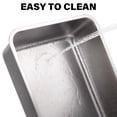 thumbnail image 3 of Stainless Steel Litter Box - Metal Cat Litter Box -4“ H Cat Litterbox Low Entry Pet Toilet Supplies for Kitty, Kitten, Rabbit, Puppy,No Stick Easy Clean-No Smell, 3 of 5