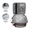 thumbnail image 3 of Square Lunch Bag 10.5*3.5*9.5 Inches Cooler Bag Lunch Bag Insulation Portable Durable Fashion Pink Leaf, 3 of 6