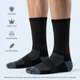 thumbnail image 6 of COOPLUS Mens Crew Socks Athletic Cushioned Breathable Running Socks Comfortable Daily Wear for Men 6 Pairs, 6 of 9
