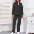 thumbnail image 7 of Pj Sets For Woman Sevevn Lounge Sets for Women Long Sleeve Knit Ribbed Pajama Sets 2 Piece Casual Loungewear with Pockets, 7 of 7