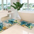 thumbnail image 6 of Summer Blue Sea Chairs Beach Decorative Kitchen Rugs Set of 2, Ocean Seagull Sailboat Kitchen Mat Coastal Non-Slip Floor Mat, Nautical Home Kitchen Decorations 17x30 and 17x47 Inch, 6 of 6