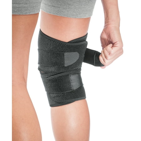 Mueller 4 Way Adjustable Knee Brace, Black, One Size Fits Most