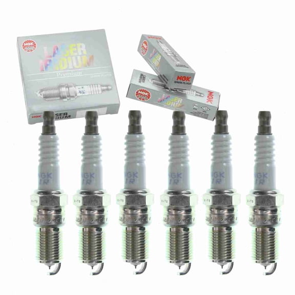 6 pc NGK Laser Iridium Spark Plugs compatible with Mazda Tribute 3.0L V6 2001-2008