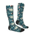 thumbnail image 3 of Daiia Sports Socks France and Paris Printed Novelty Crew Socks for Men Women Knee High Socks Cotton Socks Soft & Breathable Support Unisex Socks, 3 of 9
