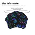 thumbnail image 4 of Paw Print Heart Print Bouffant Caps with Button and Sweatband, Adjustable Scrub Caps hat for Women Men, 4 of 5