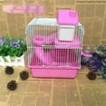 thumbnail image 5 of Ounona Double Layer Hamster Cage Pet House, Acrylic, Portable, 1pc (Light Pink), 5 of 6