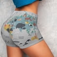 thumbnail image 3 of Picia The World Map with Cartoon Animals Printed Workout Shorts for Women Seamless Scrunch Butt Lifting High Waisted Yoga Gym Booty Running Moisture-wicking Short Pants-Large, 3 of 9