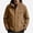 Coffee, variant on Men's Water-Resistant Hooded Softshell Jacket with Zip Pockets for Hiking Brown 2XL