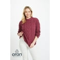 thumbnail image 3 of Aran Woollen Mills Ladies Irish Multi Cabled Raglan Super Soft Merino Wool Sweater, 3 of 5