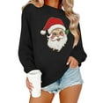 thumbnail image 2 of Fewfanhot Women's Sweatshirts Vintage Christmas Linend Sweaters Crewneck Oversized Long Sleeve Tops, 2 of 10