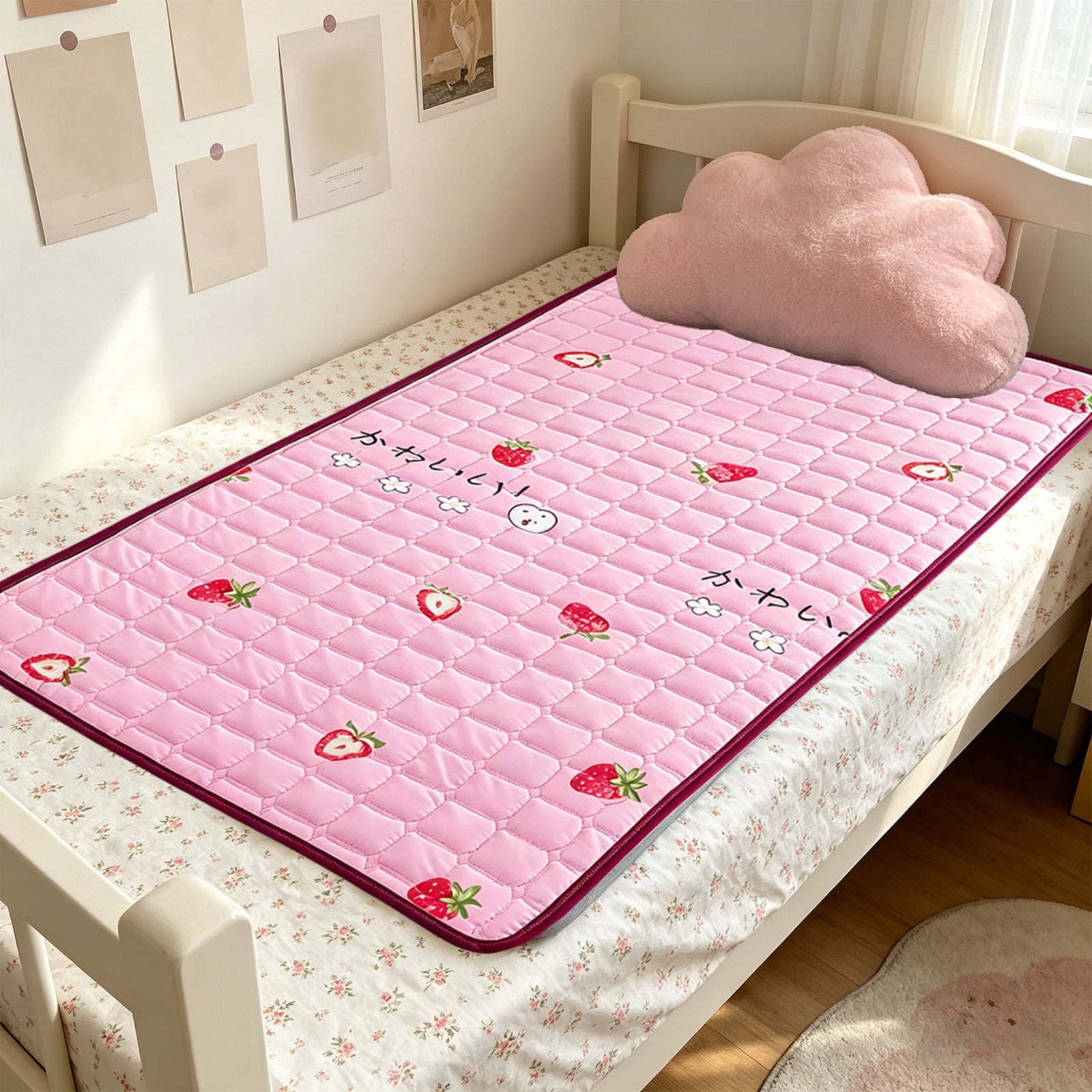 Mattress Protector Non Slip Quilted Mattress Pad Breathable Washable Reversible Bed Cover Comfortable Soft Durable Easy Fit Design, for Bedroom Dorm Bed Home Sleeping Protection