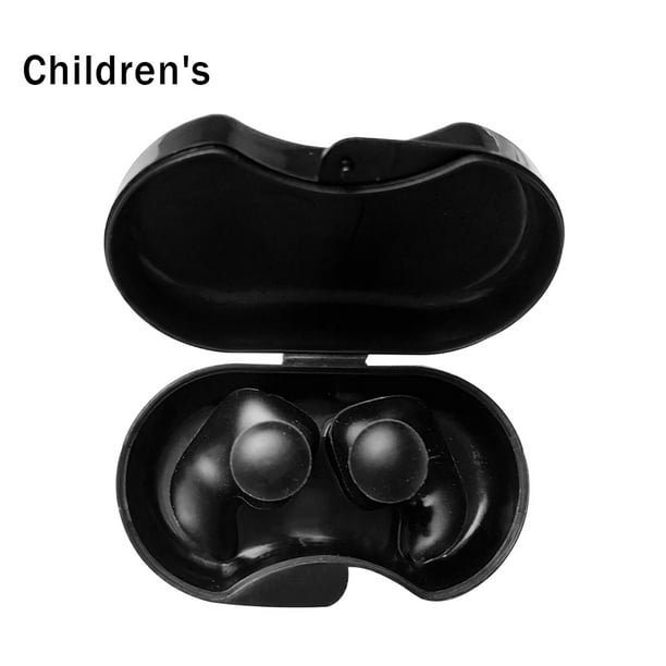Greeniant 1 par de tapones para los oídos suaves para dormir, tapones para los oídos impermeables a prueba de polvo de silicona ambiental, accesorios de Deportes acuáticos Negro Kinder Greeniant OD000550-04B