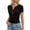 c01Black, variant on Henley Shirts for Women V Neck Button Down Slim Fit Tops Casual Solid Color Basic Tees Fitted Ribbed Work Tops Blue L