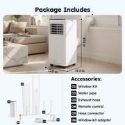 SIMZLIFE Portable Air Conditioner 10000 BTU,Portable Ac Unit up to 550 Sq,White