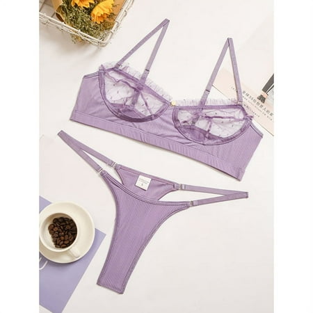 

See-Through Tulle 2 Pieces Lingerie Set