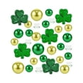 thumbnail image 2 of St. Patrick's Day Vase Filler Set - 12oz Shamrock & Gold Beads Acetate Gems for Centerpiece, Candle Holder or Clear Jar Decoration (Filler Only, No Candle/Cup), 2 of 7