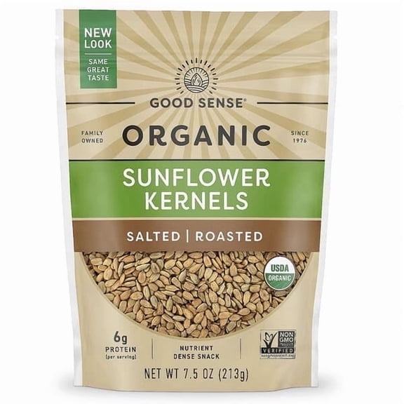 Good Sense, Organic Sunflower Kernels, Salted, Roasted, 7.5 oz