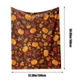 thumbnail image 3 of Beautynvta Fall Blanket, Thanksgiving Autumn Pumpkin Maple Leaf Blanket, Soft Warm Cozy Lightweight Flannel Blanket for Sofa Couch Bed and Chair, 59''x51.2'', L, 3 of 6