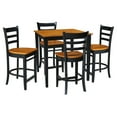 thumbnail image 3 of 36" x 36" Solid Wood Counter Height Table in Black/Cherry & 4 Emily Stools, 3 of 7