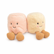 Jc Amuseables Pink and White Marshmallows Stuffed Toy, 3.5 inches