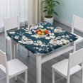 thumbnail image 3 of Pioneer Flower Floral Print Pattern Square Fitted Tablecloth with Elastic Edge,Square Table Cover,Washable Elastic Table Cover for Home Kitchen Party Decor 34"x34", 3 of 6