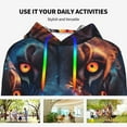 thumbnail image 4 of Kdxio Forest Cool Lion Print Womens Oversized Hoodies Sweatshirts Hooded Pullover Tops Sweaters Casual-X-Large, 4 of 7