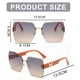 thumbnail image 2 of Gafas de sol cuadradas sin marco, gafas de sol personalizadas de moda con montura grande, hechas de PC, 2 of 5