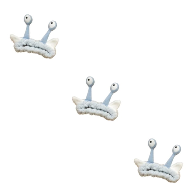 Minnieouse Diadema de dibujos animados elástica y fácil de usar para lavarse la cara Diadema de felpa práctica y conveniente azul claro Type1 NO1