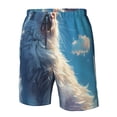 thumbnail image 4 of Cauagu Clear Sky Blue Cat Print Men's Swim Trunks,Hawaiian Bathing Suit Swimsuits Beach Shorts with Pockets for Men Quick Dry Swimming Board Shorts-X-Large, 4 of 6