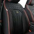 thumbnail image 5 of Florich Front Car Seat Covers, Comfortable Faux Leather Seat Protectors, Automotive Cushions Universal Fit for Most Cars SUV Trucks, RedLine, 5 of 8